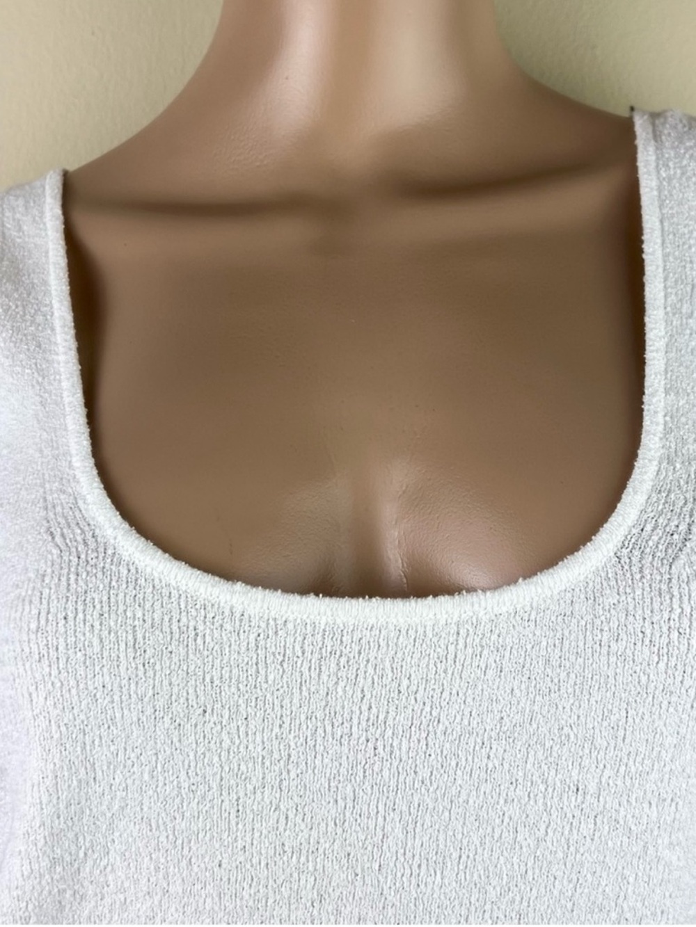 NEW REBECCA TAYLOR WHITE MINI BOUCLE TANK TOP - Picture 3 of 5